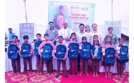 Anshul Garg Mohan – Mr. Ashutosh Gupta – SDM Noida and The Akshaya Patra Foundation – Supports 500 Govt. School Students With Bags And Bottles